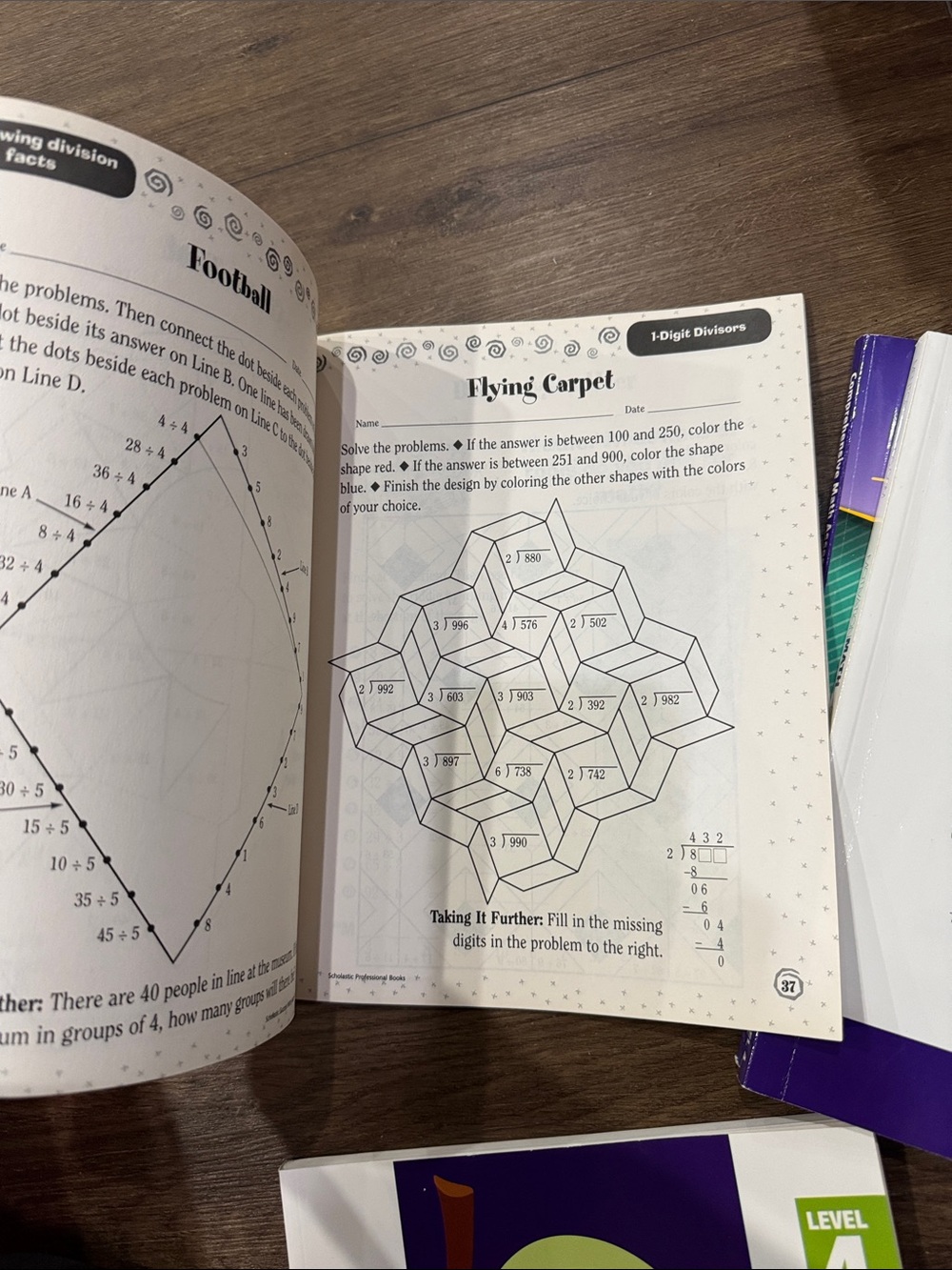 Grade 4 Math Workbook Bundle - Bright Color Covers - Picture 3 of 4